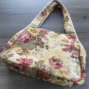Vintage flower handheld bag